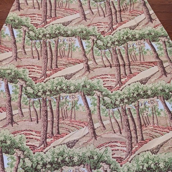 Vtg Lady Pepperell Trees Pattern Forest Nature Twin Size Fitted sheet - Picture 3 of 4